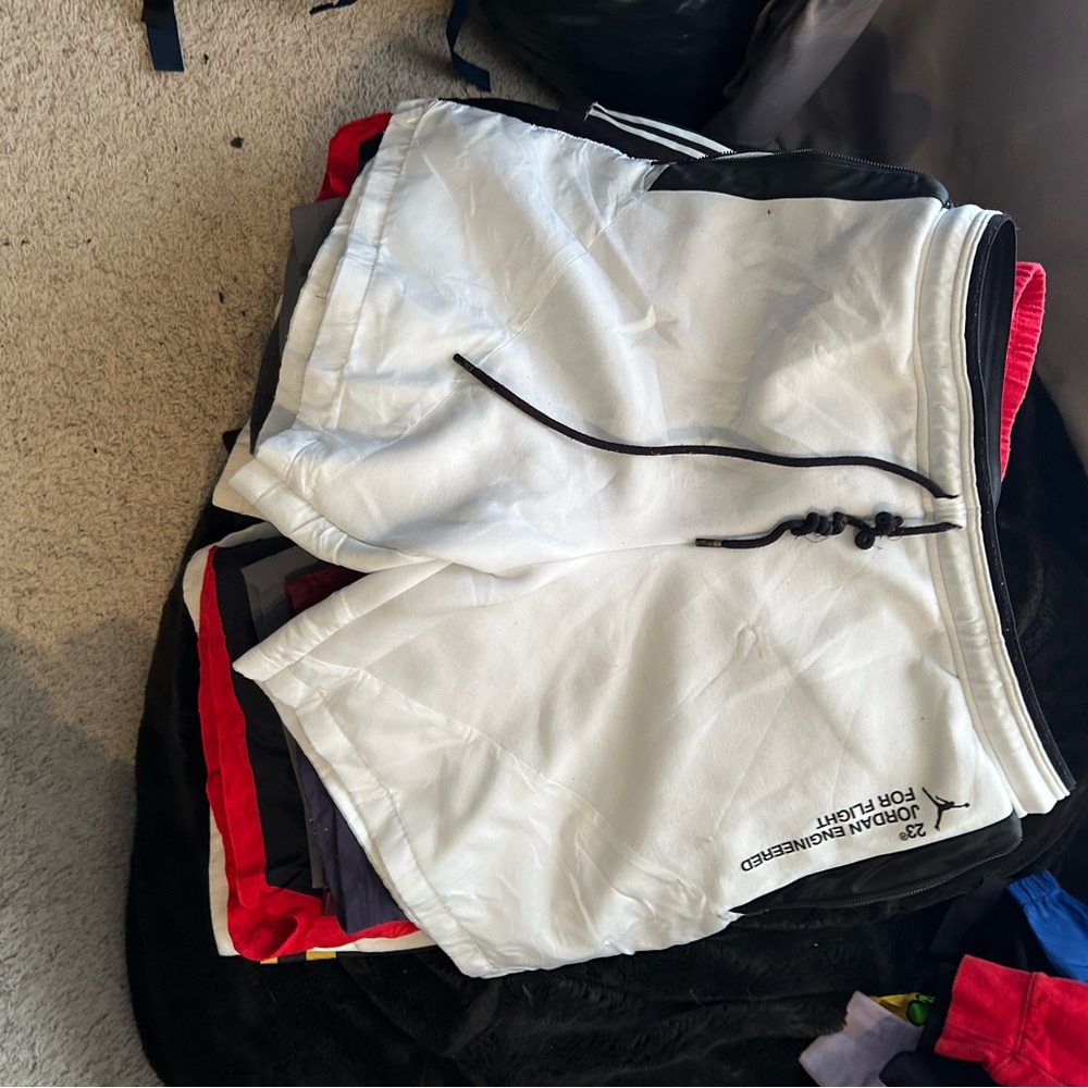 Jordan White and Black Athletic Shorts
